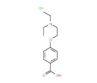 4-[2-(diethylamino)ethoxy]benzoic acid hydrochloride - chemical structure image