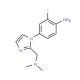 4-(2-Dimethylaminomethyl-imidazol-1-yl)-2-fluoro-phenylamine - chemical structure image