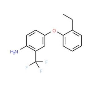 4-(2-Ethylphenoxy)-2-(trifluoromethyl)aniline - chemical structure image