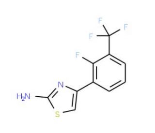 4-(2-Fluoro-3-trifluoromethyl-phenyl)-thiazol-2-ylamine - chemical structure image
