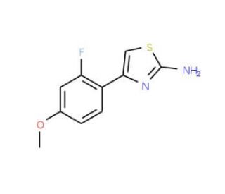 4-(2-Fluoro-4-methoxy-phenyl)-thiazol-2-ylamine - chemical structure image