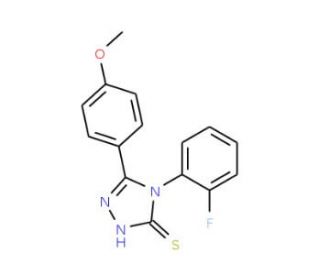 4-(2-Fluoro-phenyl)-5-(4-methoxy-phenyl)-4H-[1,2,4]triazole-3-thiol - chemical structure image