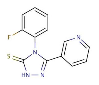 4-(2-Fluoro-phenyl)-5-pyridin-3-yl-4H-[1,2,4]triazole-3-thiol - chemical structure image