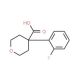 4-(2-Fluoro-phenyl)-tetrahydro-pyran-4-carboxylic acid (CAS 889939-77-9) - chemical structure image