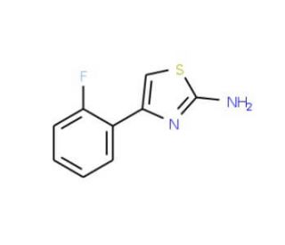 4-(2-fluorophenyl)-1,3-thiazol-2-amine (CAS 145029-82-9) - chemical structure image