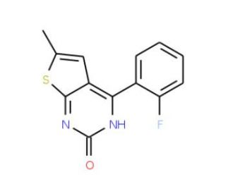 4-(2-Fluorophenyl)-6-methylthieno[2,3-d]pyrimidin-2(1H)-one (CAS 50263-91-7) - chemical structure image