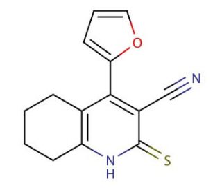 4-(2-furyl)-2-mercapto-5,6,7,8-tetrahydroquinoline-3-carbonitrile - chemical structure image
