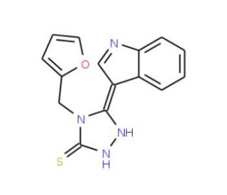 4-(2-furylmethyl)-5-(1H-indol-3-yl)-4H-1,2,4-triazole-3-thiol - chemical structure image
