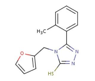 4-(2-furylmethyl)-5-(2-methylphenyl)-4H-1,2,4-triazole-3-thiol - chemical structure image