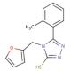 4-(2-furylmethyl)-5-(2-methylphenyl)-4H-1,2,4-triazole-3-thiol - chemical structure image