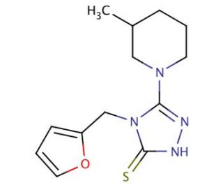 4-(2-furylmethyl)-5-(3-methylpiperidin-1-yl)-4H-1,2,4-triazole-3-thiol - chemical structure image