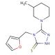 4-(2-furylmethyl)-5-(3-methylpiperidin-1-yl)-4H-1,2,4-triazole-3-thiol - chemical structure image