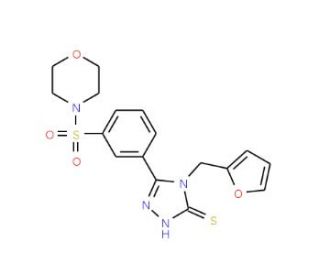 4-(2-furylmethyl)-5-[3-(morpholin-4-ylsulfonyl)phenyl]-4H-1,2,4-triazole-3-thiol - chemical structure image