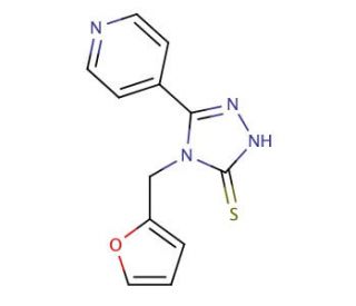 4-(2-furylmethyl)-5-pyridin-4-yl-4H-1,2,4-triazole-3-thiol - chemical structure image