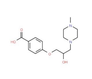 4-[2-Hydroxy-3-(4-methyl-piperazin-1-yl)-propoxy]-benzoic acid - chemical structure image