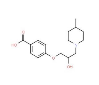 4-[2-Hydroxy-3-(4-methyl-piperidin-1-yl)-propoxy]-benzoic acid - chemical structure image