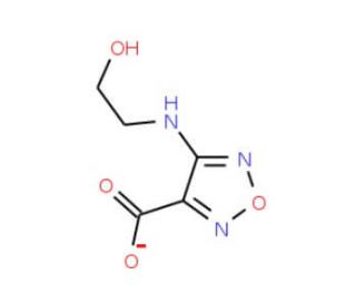 4-(2-Hydroxy-ethylamino)-furazan-3-carboxylic acid (CAS 147194-40-9) - chemical structure image