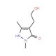 4-(2-Hydroxyethyl)-2,5-dimethyl-1,2-dihydro-3H-pyrazol-3-one (CAS 258281-02-6) - chemical structure image