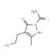 4-(2-Hydroxyethyl)-3-methyl-5-oxo-2,5-dihydro-1H-pyrazole-1-carbothioamide - chemical structure image