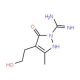 4-(2-Hydroxyethyl)-3-methyl-5-oxo-2,5-dihydro-1H-pyrazole-1-carboximidamide - chemical structure image