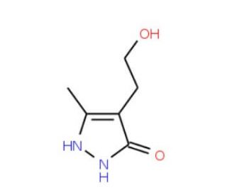 4-(2-Hydroxyethyl)-5-methyl-1,2-dihydro-3H-pyrazol-3-one (CAS 65287-96-9) - chemical structure image