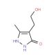 4-(2-Hydroxyethyl)-5-methyl-1,2-dihydro-3H-pyrazol-3-one (CAS 65287-96-9) - chemical structure image