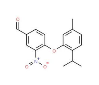 4-(2-Isopropyl-5-methyl-phenoxy)-3-nitro-benzaldehyde - chemical structure image