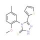 4-(2-Methoxy-5-methyl-phenyl)-5-thiophen-2-yl-4H-[1,2,4]triazole-3-thiol - chemical structure image