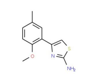4-(2-methoxy-5-methylphenyl)-1,3-thiazol-2-amine - chemical structure image
