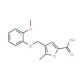 4-(2-Methoxy-phenoxymethyl)-5-methyl-furan-2-carboxylic acid - chemical structure image