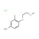 4-(2-Methoxyethoxy)-3-methylaniline hydrochloride - chemical structure image