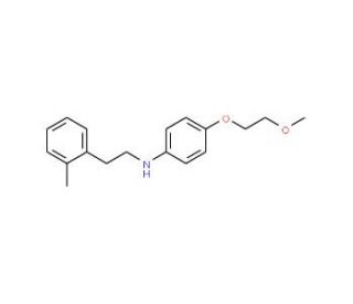 4-(2-Methoxyethoxy)-N-(2-methylphenethyl)aniline - chemical structure image