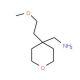 {[4-(2-Methoxyethyl)tetrahydro-2H-pyran-4-yl]-methyl}amine - chemical structure image