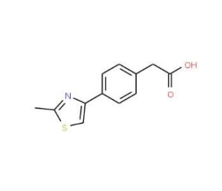 [4-(2-methyl-1,3-thiazol-4-yl)phenyl]acetic acid - chemical structure image