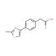[4-(2-methyl-1,3-thiazol-4-yl)phenyl]acetic acid - chemical structure image