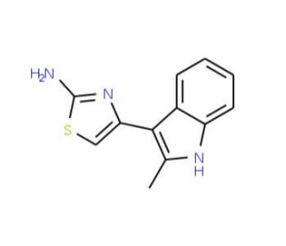 4-(2-Methyl-1H-indol-3-yl)-thiazol-2-ylamine (CAS 50825-19-9) - chemical structure image