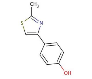 4-(2-Methyl-4-thiazolyl)phenol (CAS 30686-73-8) - chemical structure image