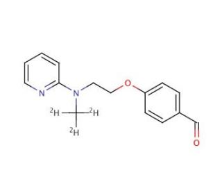 4-[2-((Methyl-d3)-2-pyridinylamino)ethoxy]benzaldehyde (CAS 1189982-66-8) - chemical structure image