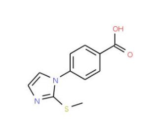 4-[2-(methylsulfanyl)-1H-imidazol-1-yl]benzoic acid - chemical structure image