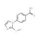 4-[2-(methylsulfanyl)-1H-imidazol-1-yl]benzoic acid - chemical structure image