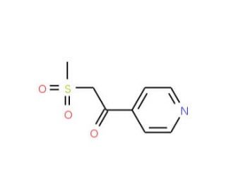 4-(2-Methylsulphonylacetyl)pyridine (CAS 27302-94-9) - chemical structure image
