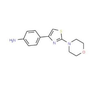 4-(2-Morpholin-4-yl-thiazol-4-yl)-phenylamine - chemical structure image