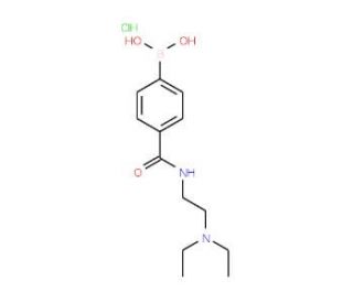4-[2-(N,N-Diethylaminoethyl)aminocarbonyl]phenylboronic acid, HCl (CAS 913835-46-8) - chemical structure image