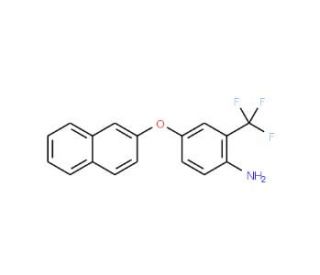4-(2-Naphthyloxy)-2-(trifluoromethyl)aniline - chemical structure image