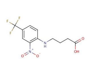 4-[2-Nitro-4-(trifluoromethyl)anilino]-butanoic acid (CAS 65783-35-9) - chemical structure image