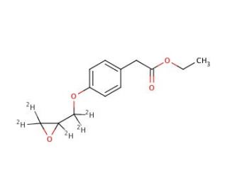 4-(2-Oxiranylmethoxy-d5)benzeneacetic Acid Ethyl Ester - chemical structure image