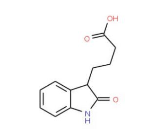 4-(2-Oxo-2,3-dihydro-1H-indol-3-yl)butanoic acid (CAS 2971-18-8) - chemical structure image
