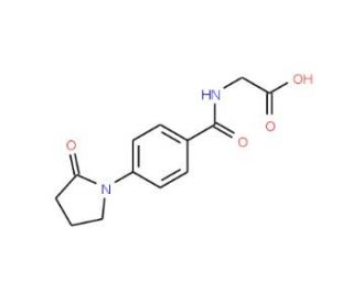 {[4-(2-oxopyrrolidin-1-yl)benzoyl]amino}acetic acid (CAS 848316-24-5) - chemical structure image