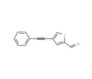 4-(2-Phenyleth-1-ynyl)thiophene-2-carbaldehyde (CAS 175203-58-4) - chemical structure image