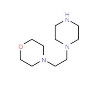 4-[2-(Piperazin-1-yl)ethyl]morpholine (CAS 4892-89-1) - chemical structure image